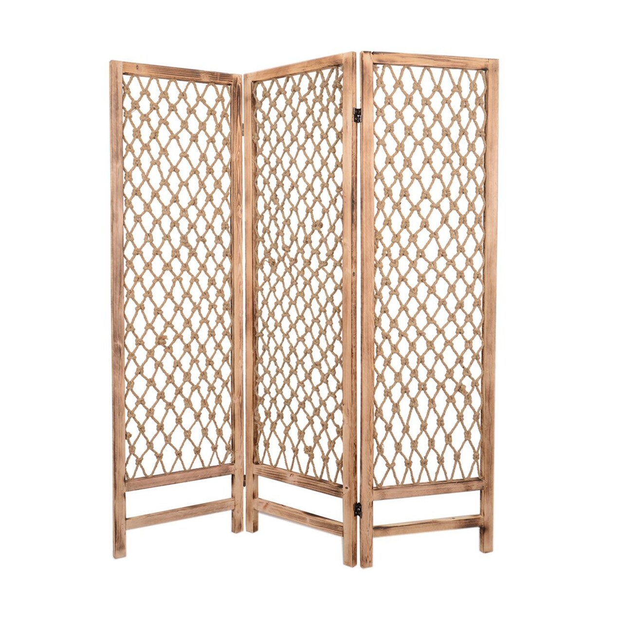 Screen Gems Home Decorative Rope Screen Room Divider - 3 Panel